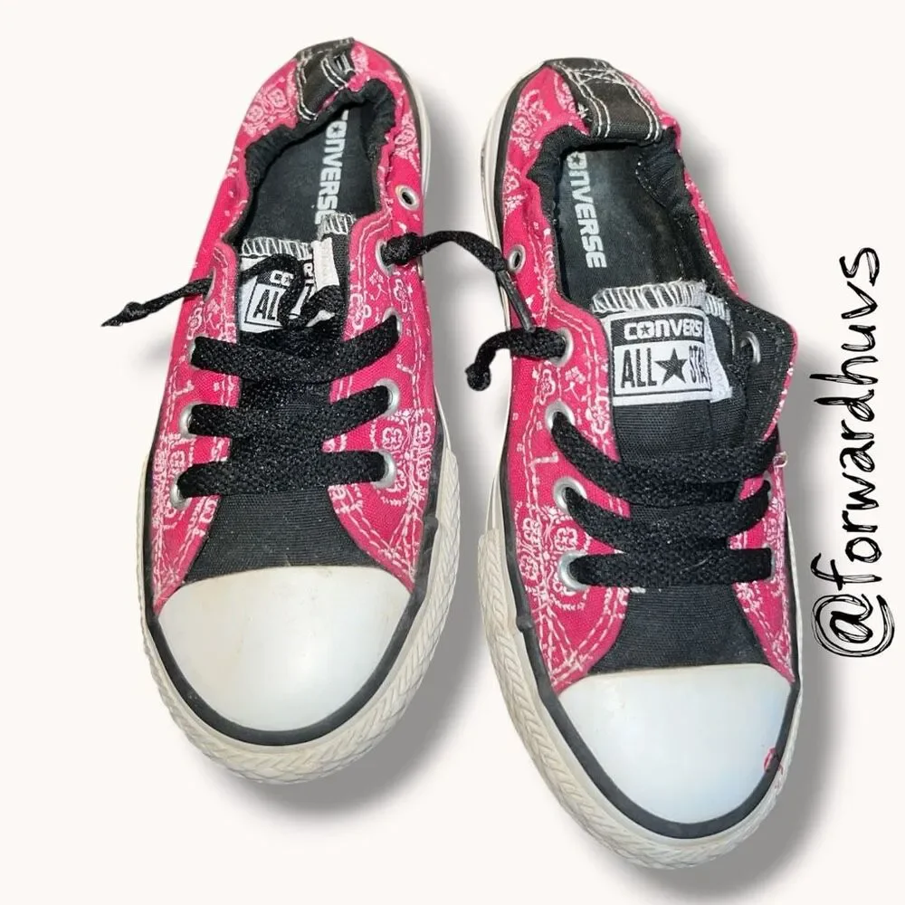 Converse Chuck Taylor All Star Shoreline Red Bandana Sneakers Size 1